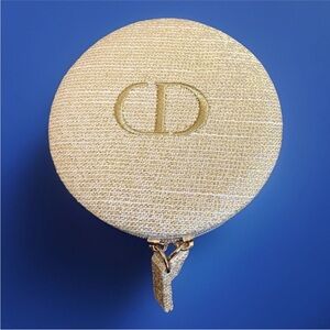 Christian Dior Jewelry Makeup Travel Trousse Pouch Gold Glitter New with Box
